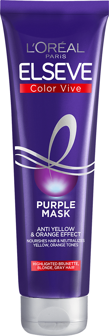 Oap nega za lase Elseve Purple Range maska posnetek pakiranja spredaj z besedilom