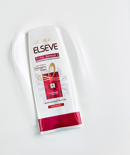 Balzam Elseve Total Repair 5 posnetek pakiranja tekstura