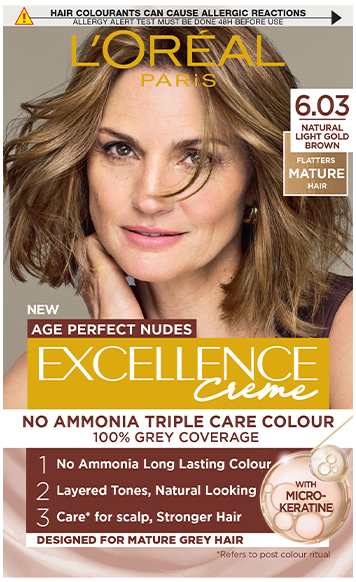 L'Oréal Paris Excellence Age Perfect Nudes 6.03 ASH Brown Barva za lase