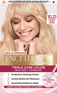 Barva za lase 1021 svetlo biserna blond Excellence krema posnetek pakiranja