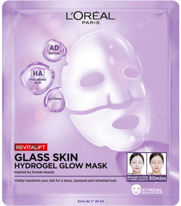 L'OREAL PARIS REVITALIFT FILLER GLASS SKIN HIDROGEL MASKA ZA SIJOČO KOŽO